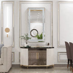 Grand miroir mural art déco à cadre scintillant
