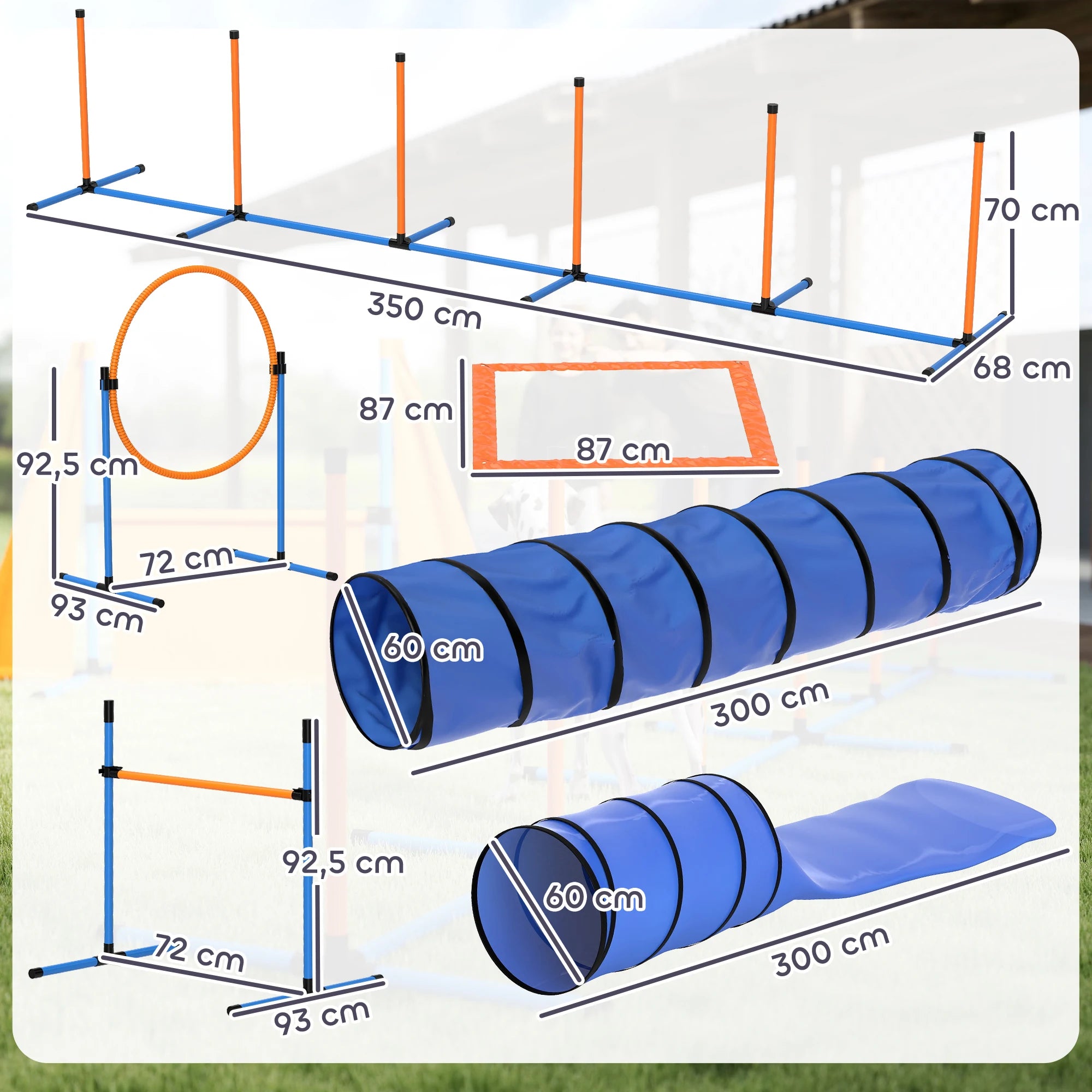 KIT PARCOURS AGILITÉ CHIEN 11 PIÈCES – JEU, ÉDUCATION & DÉPENSE ÉNERGÉTIQUE