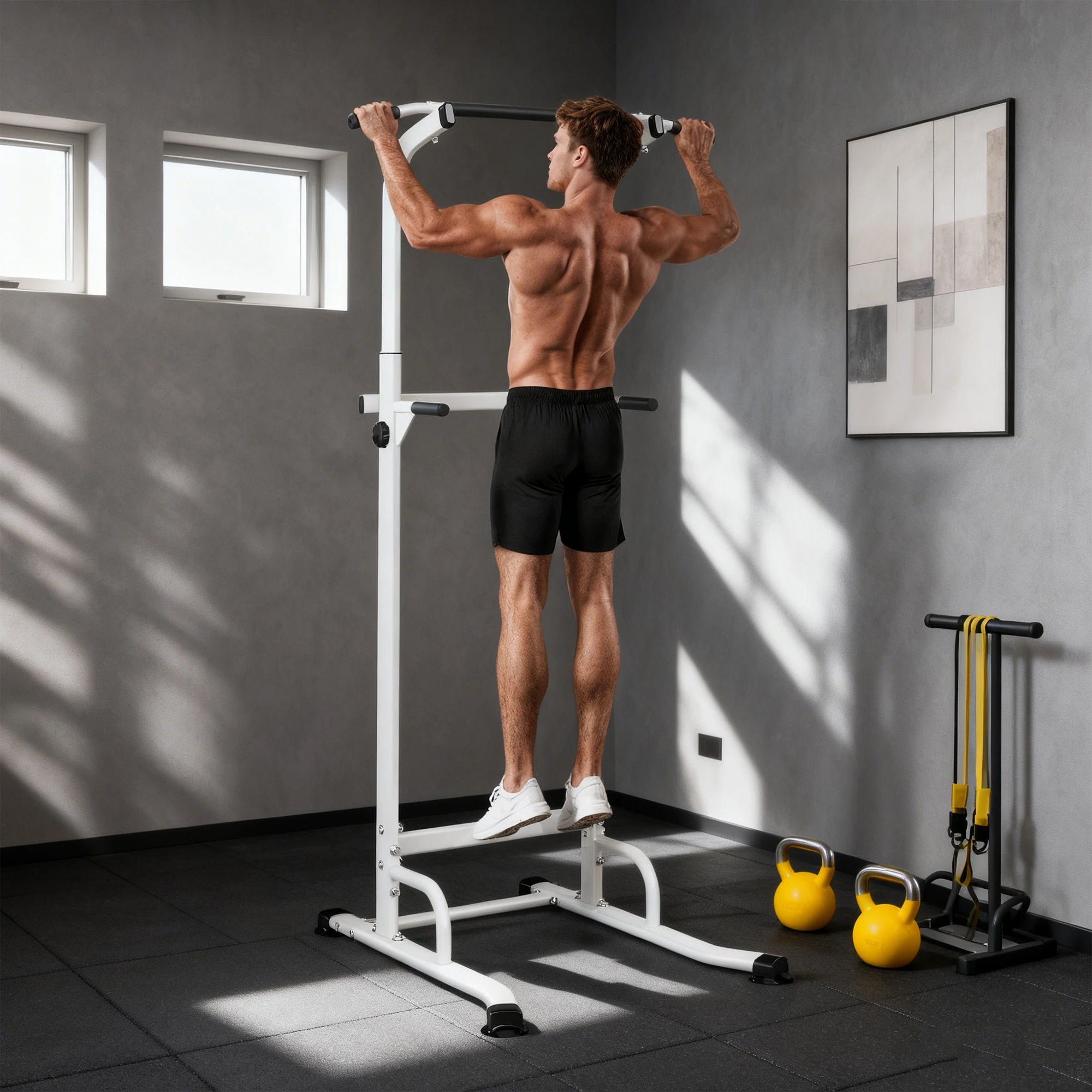 STATION TRACTIONS & DIPS – MUSCULATION COMPLÈTE À DOMICILE
