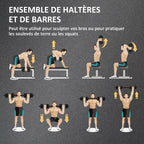 SET D’HALTÈRES AJUSTABLES 20 KG – MUSCULATION COMPLÈTE À DOMICILE