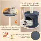 OUBLIEZ LES MEUBLES ESCALADÉS – ARBRE À CHAT 128 CM AVEC NICHE, PERCHOIR ET GRIFFOIRS