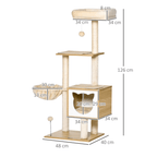 Arbre à chat en bois ImperialCat – Le centre d’activités premium pour votre chat 126 cm