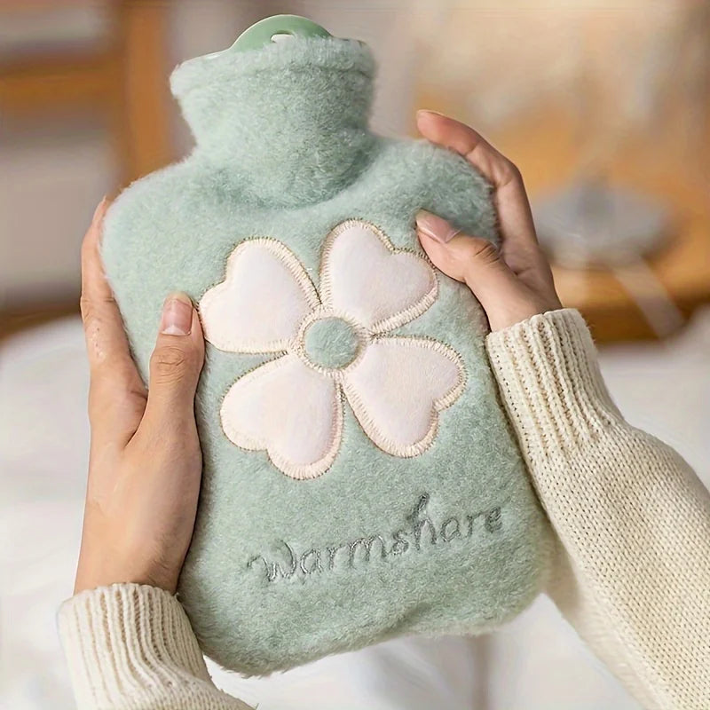 BOUILLOTE AVEC HOUSSE AMOVIBLE DOUCE 1000ML – CHALEUR RÉCONFORTANTE & DÉTENTE IMMÉDIATE