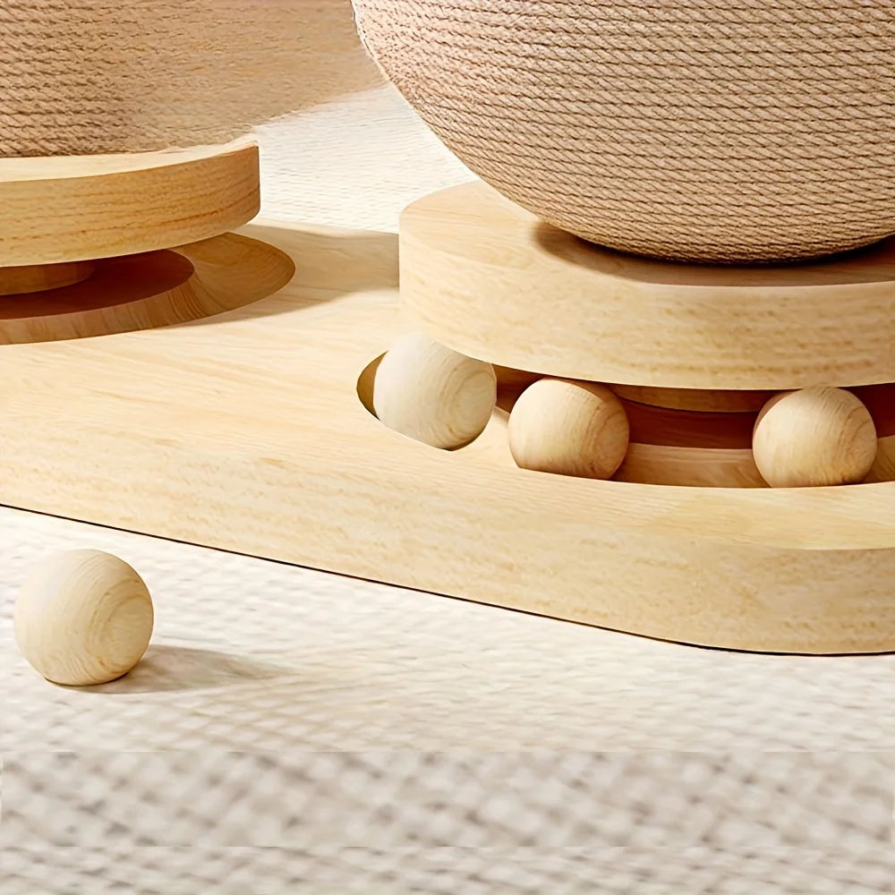 ARBRE À CHAT COCOTIER 2-EN-1 – GRIFFOIR EN SISAL & TOUR DE JEU