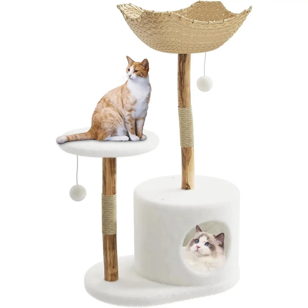 Arbre à chat en bois RoyalWood XL – Le royaume des grands félins comme les Maine Coon 117 cm