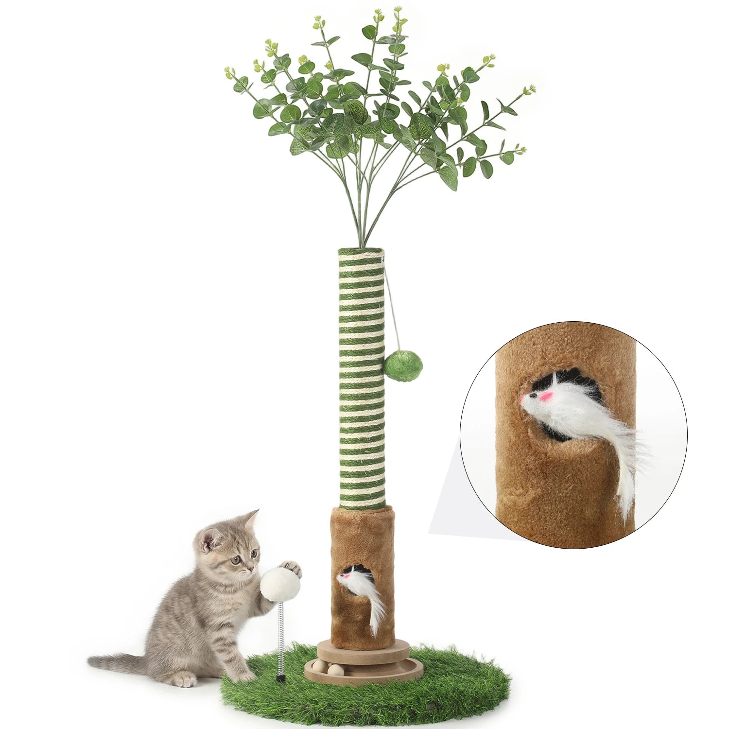 ARBRE À CHAT POUR GRIMPER ET DORMIR – GRIFFOIR DURABLE POUR CHAT D'INTÉRIEUR