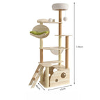 ElysianPerch – L’arbre à chat premium en bois pour un confort absolu 170 cm