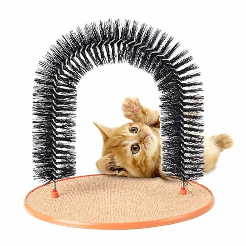 ARCHE DE TOILETTAGE POUR CHAT – MASSAGE, GRIFFADES & ANTI-ENNUI
