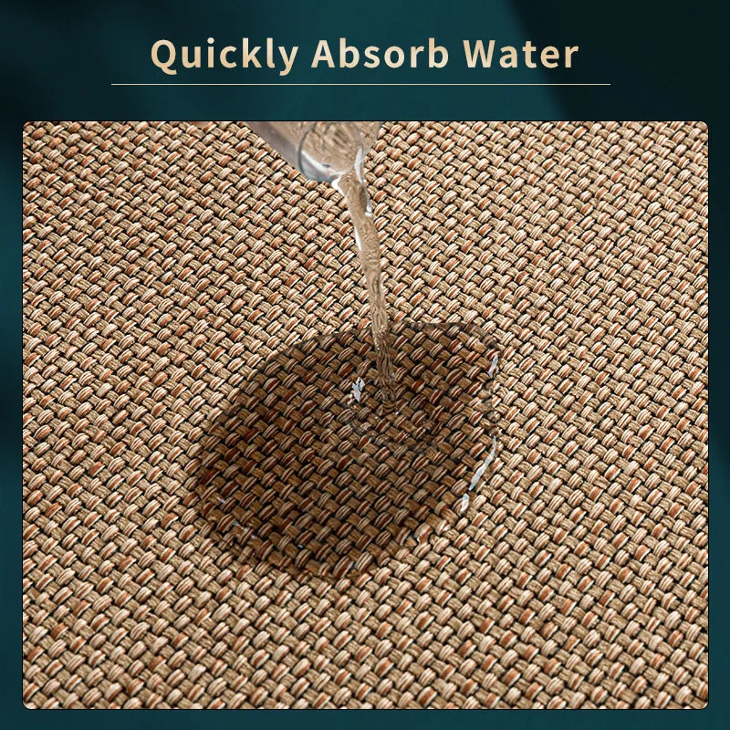 TAPIS DE CUISINE ANTIDÉRAPANT EN JUTE – ABSORBANT, LAVABLE & ULTRA PRATIQUE