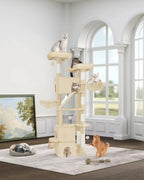 Arbre à chat GrandAscend – Le palace vertical pour chats exigeants et Maine Coon 185 cm