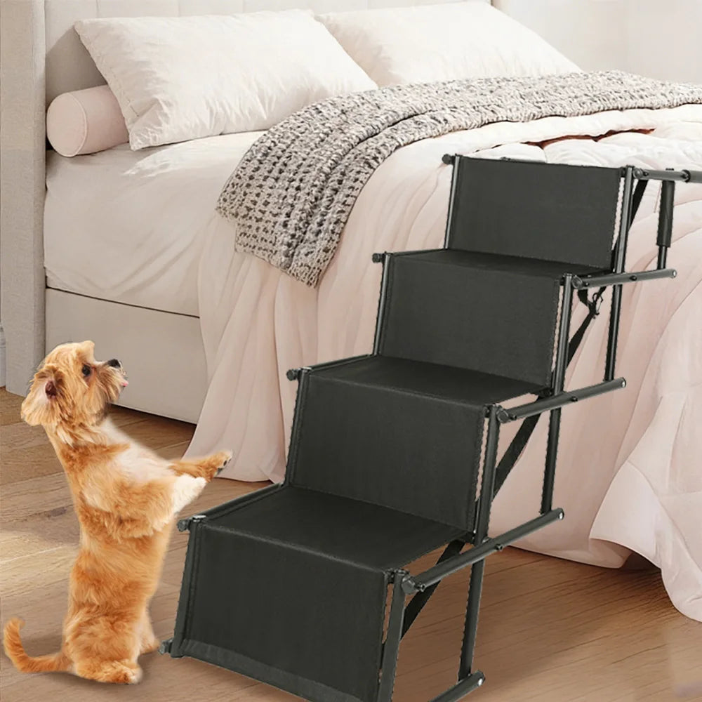 ESCALIER PLIABLE POUR CHIEN – ACCÈS FACILE & SÉCURITÉ EN VOITURE