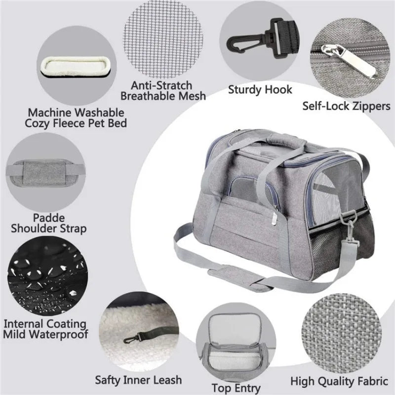 SAC DE TRANSPORT PLIABLE POUR ANIMAUX – CONFORT & MOBILITÉ PARTOUT