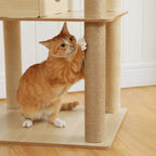 Arbre à chat en bois PrimeFeline 180 cm –  La tour féline haut de gamme pour chats d’intérieur