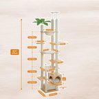 Arbre à chat en bois SkyLuxe Vertical – Le royaume félin du sol au plafond