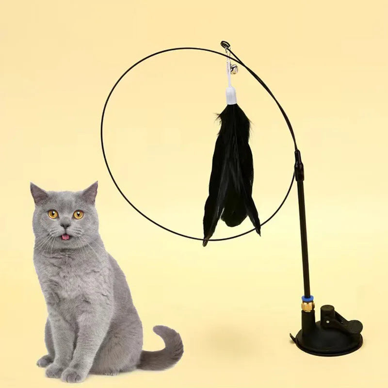JOUET INTERACTIF POUR CHAT À VENTOUSE – AMUSEMENT NON-STOP & EXERCICE GARANTI