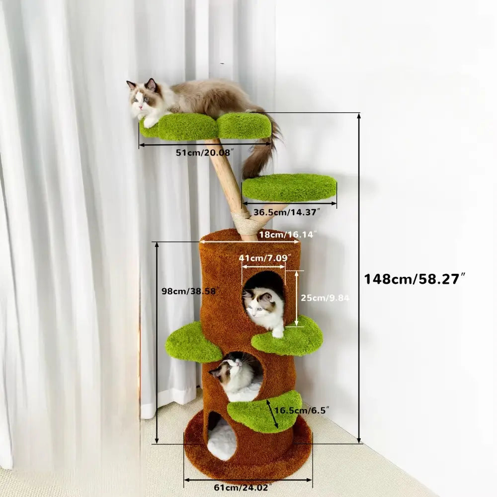 Floréa canopy – Arbre à chat design végétal en bois massif 148 cm