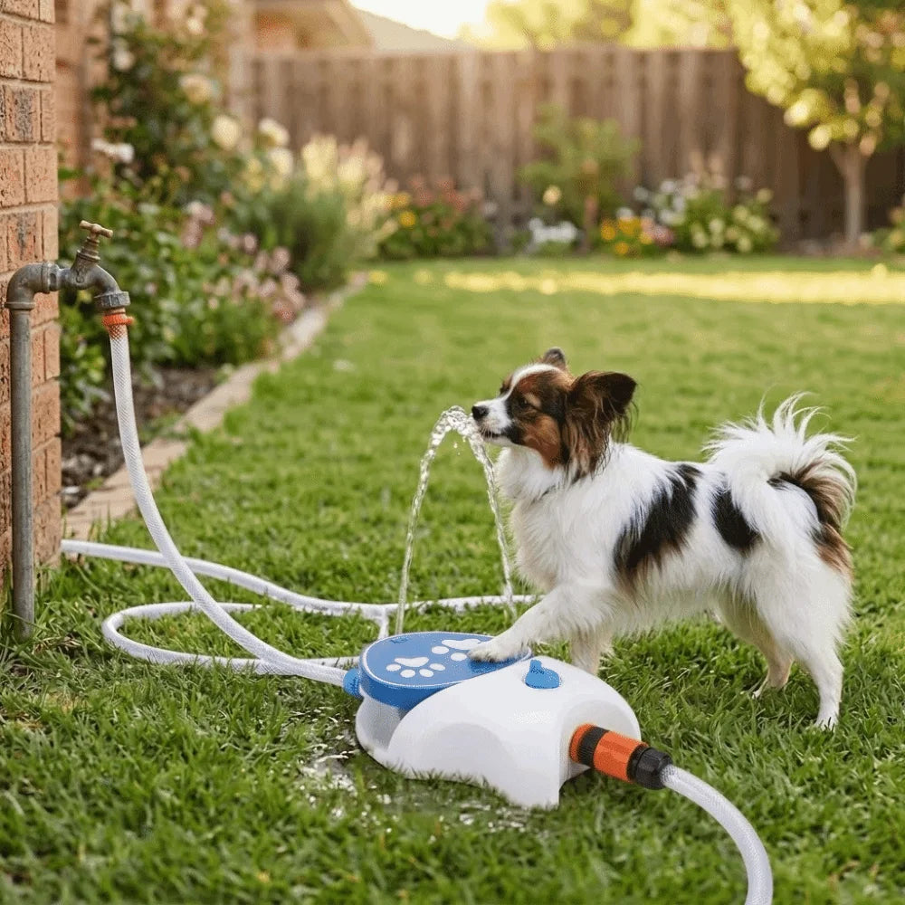 FONTAINE À EAU À PÉDALE POUR CHIEN – EAU FRAÎCHE, AUTONOMIE & HYDRATATION