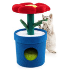ARBRE À CHAT FLEUR AVEC NICHE EN FORME DE POT
