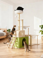 Arbre à chat en bois RoyalZenith – L’arbre à chat premium pour félins actifs