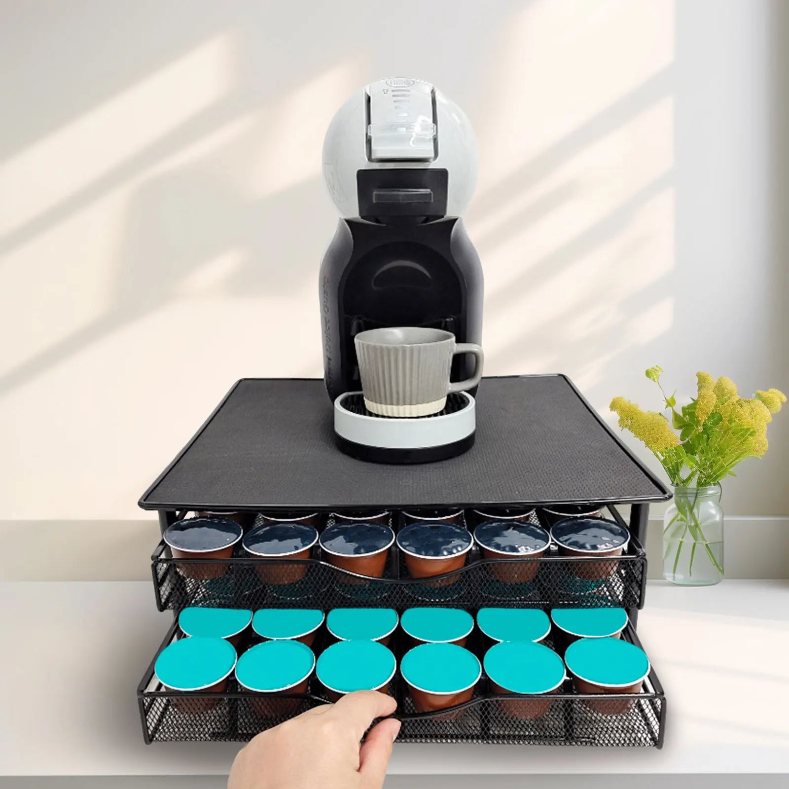 SUPPORT CAPSULES DOLCE GUSTO – RANGEMENT ÉLÉGANT & GAIN DE PLACE