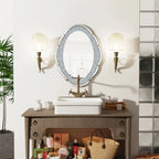 Grand miroir mural nuage contemporain scintillant