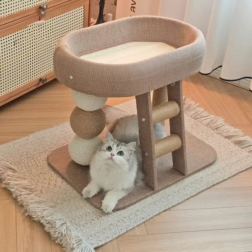 ARBRE À CHAT COMPACT AVEC GRIFFOIR ET PLATEFORMES