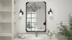 Miroir mural industriel noir style rétro