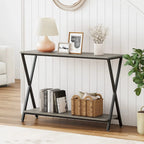 Table console industrielle 2 niveaux