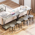 Table console industrielle 2 niveaux