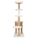 Veloura Tower – Arbre à Chat design en rotin et bois avec condo  148 cm