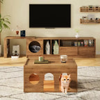 Meuble TV design avec niche pour chat original & fonctionnel