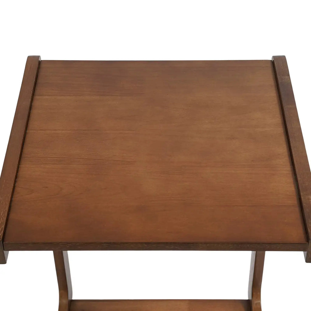 Table d’Appoint en Forme C avec Roulettes