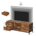 Meuble TV industriel robuste & fonctionnel en bois et métal