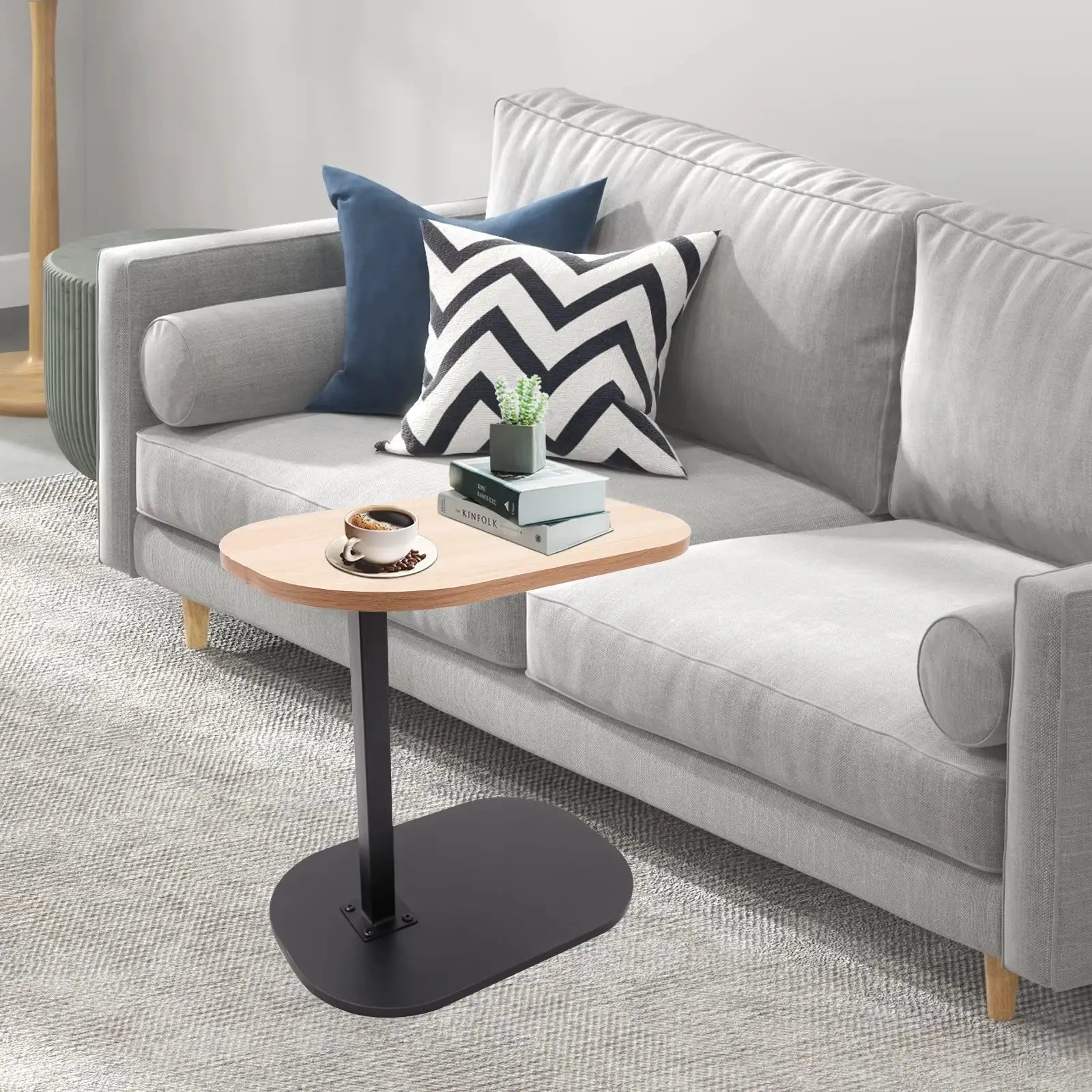 Table d’appoint relevable en C moderne et multifonction