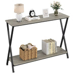 Table console industrielle 2 niveaux
