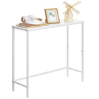 Table d’appoint Compacte avec Structure Métal, Idéale Couloir et Petits Espaces