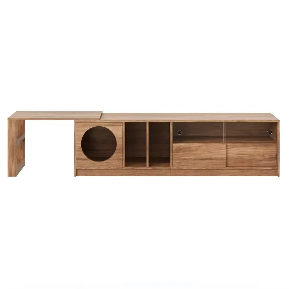 Meuble TV design avec niche pour chat original & fonctionnel