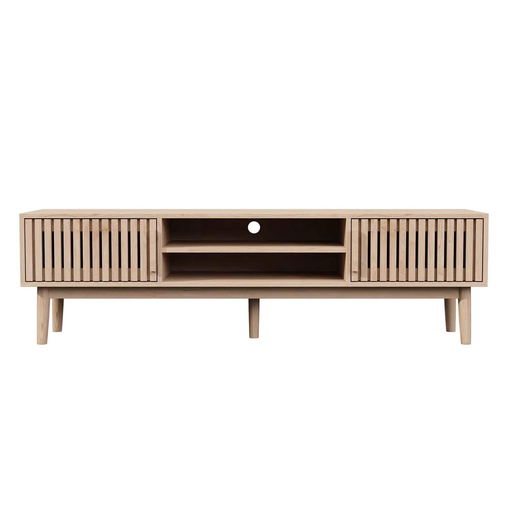 Meuble TV en bois  fonctionnel avec rangements
