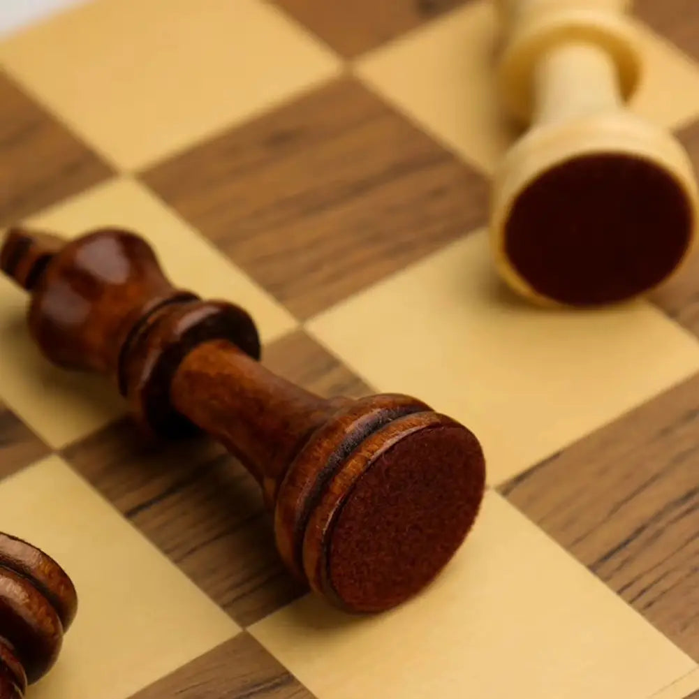 JEU D’ÉCHECS 3 EN 1 EN BOIS MASSIF PLIABLE 29x29 CM
