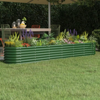 JARDINIÈRE SURÉLEVÉE DESIGN EN ACIER GALVANISÉ, 260 X 40 X 36 CM – POTAGER PREMIUM