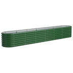 JARDINIÈRE SURÉLEVÉE DESIGN EN ACIER GALVANISÉ, 260 X 40 X 36 CM – POTAGER PREMIUM