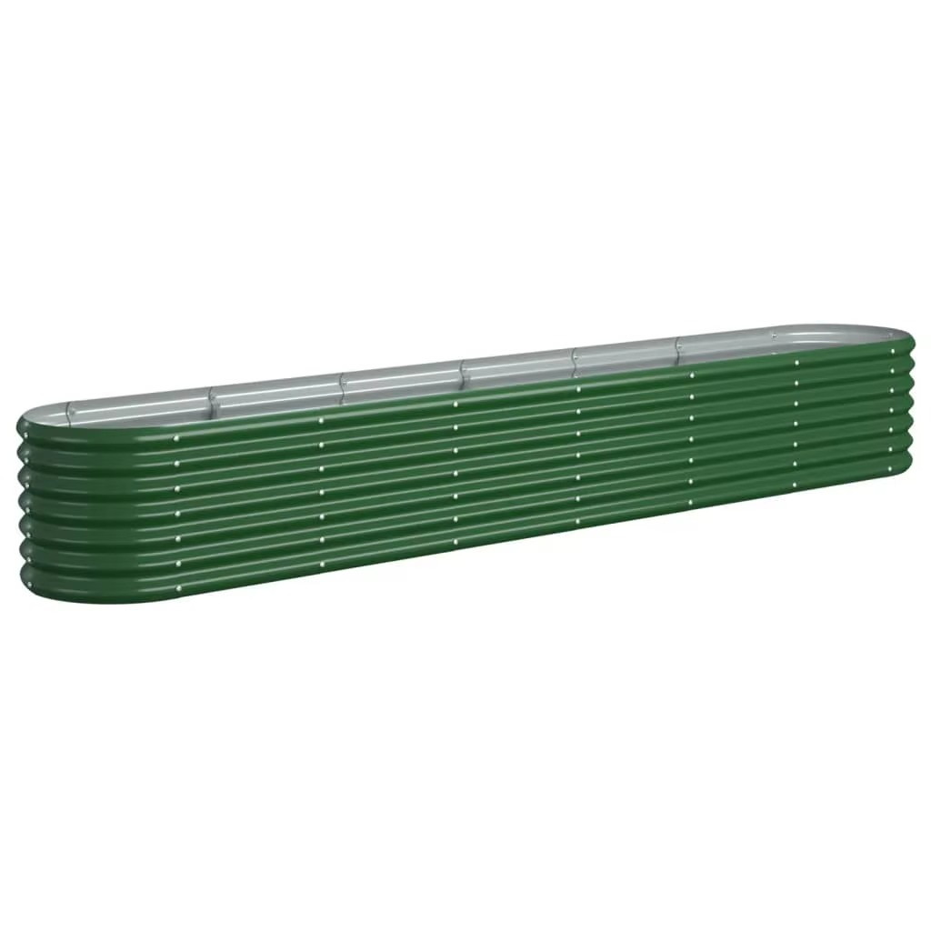 JARDINIÈRE SURÉLEVÉE DESIGN EN ACIER GALVANISÉ, 260 X 40 X 36 CM – POTAGER PREMIUM
