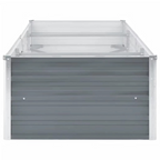JARDINIÈRE SURÉLEVÉE DESIGN EN ACIER GALVANISÉ, ACIER GALVANISÉ, 240 X 80 X 45 CM, GRIS