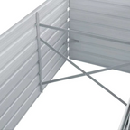 JARDINIÈRE SURÉLEVÉE DESIGN EN ACIER GALVANISÉ, ACIER GALVANISÉ, 240 X 80 X 45 CM, GRIS