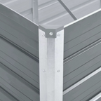 JARDINIÈRE SURÉLEVÉE DESIGN EN ACIER GALVANISÉ, ACIER GALVANISÉ, 240 X 80 X 45 CM, GRIS