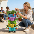 LOTX5 POTS DE FLEURS EMPILABLE STACK PLANT  – JARDIN VERTICAL OPTIMISÉ